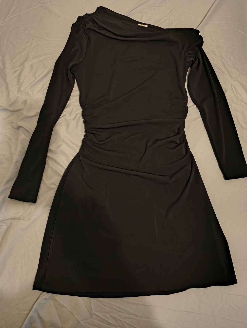 Abercrombie & Fitch Asymmetric Neckline Black Dress